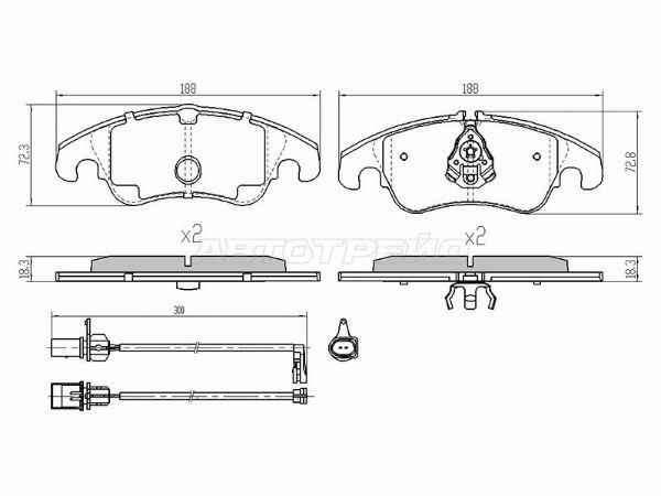 Колодки тормозные Audi A4