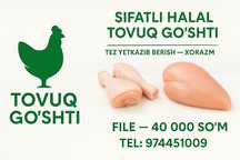 Toviq goʻshti toy va bazimlar uchun