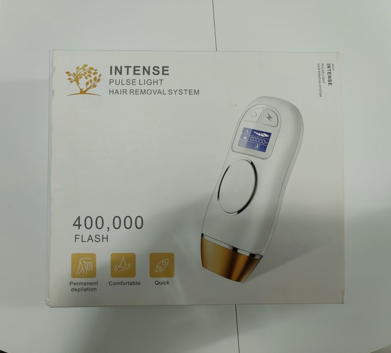 Epilator IPL, 400000 impulsuri, LCD, alb
