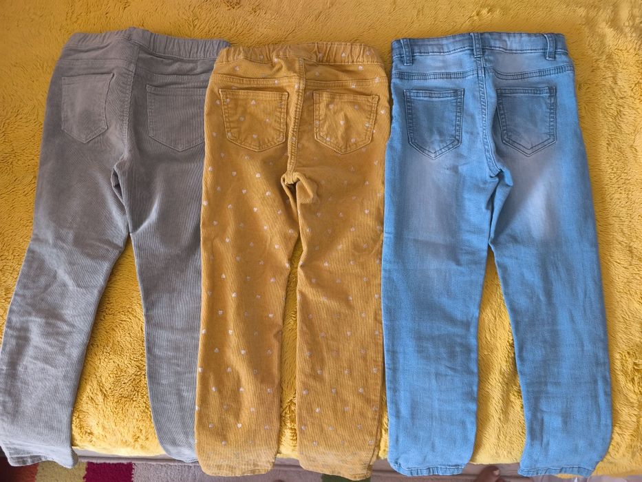 Pantaloni fetite 4 perechi marimea 116