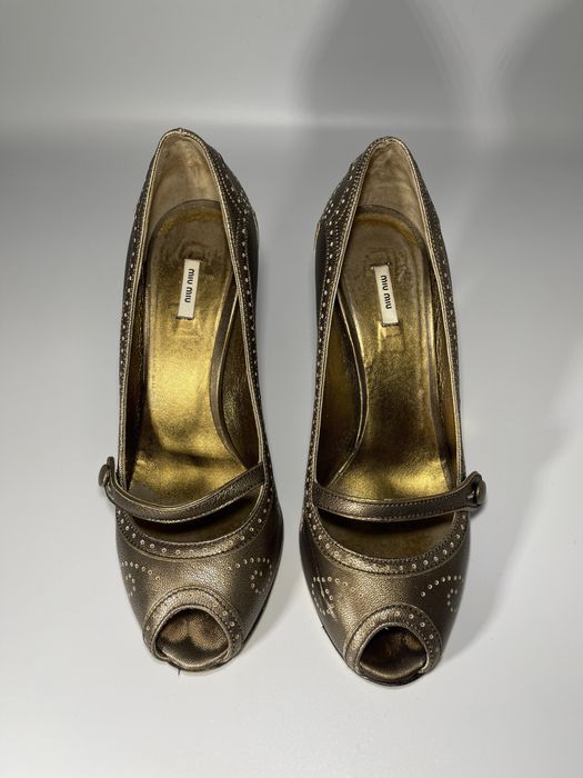 Miu Miu pantofi aramii cu toc marimea 37
