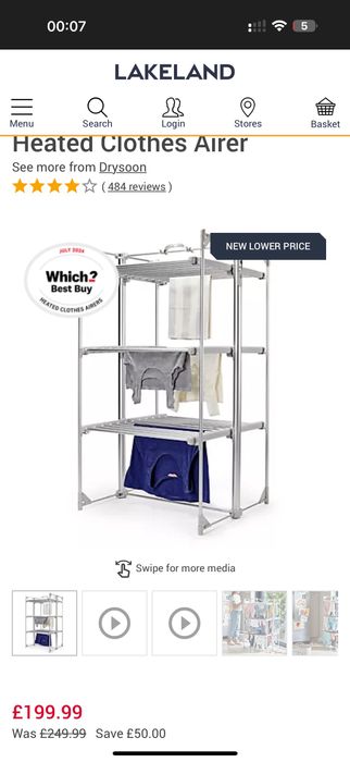 Uscător de rufe cu 3 nivele de ventilare