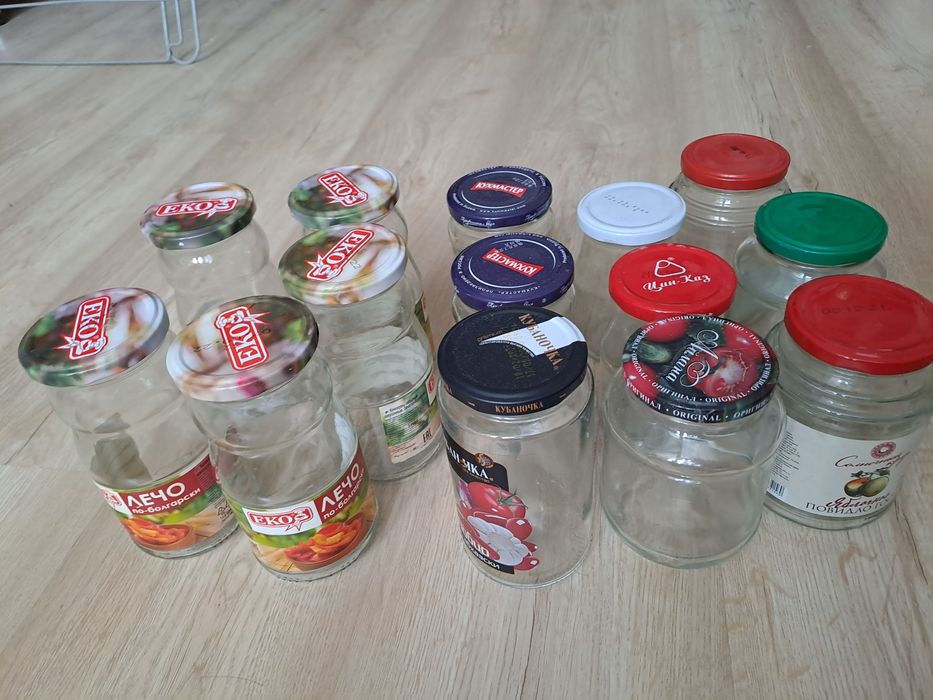 Банки стеклянные с закручивающимися крышками 0,48 л