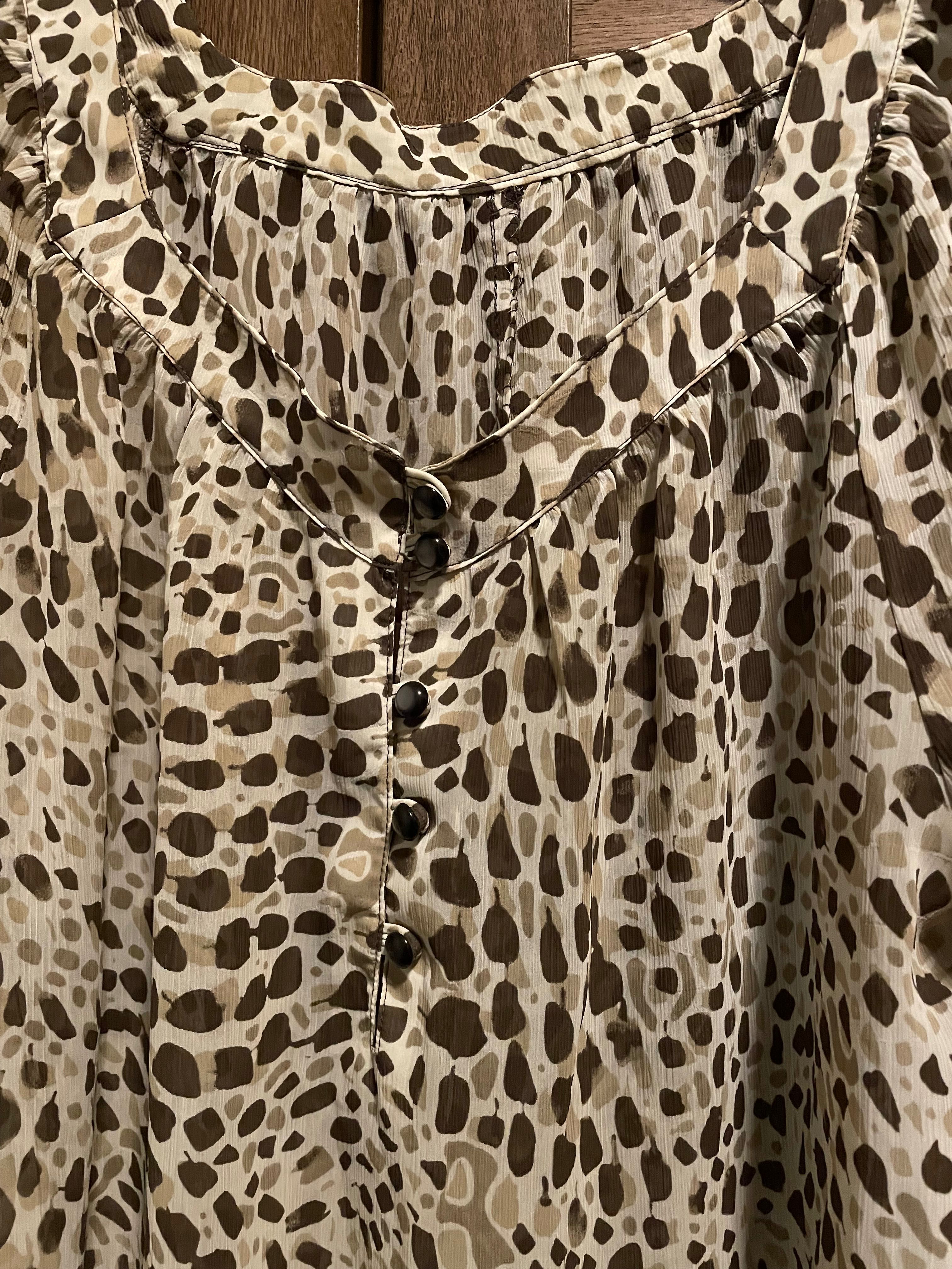 Bluză imprimeu leopard elegantă de vară H&M