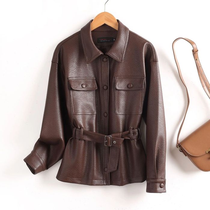 Кожаная рубашка новая