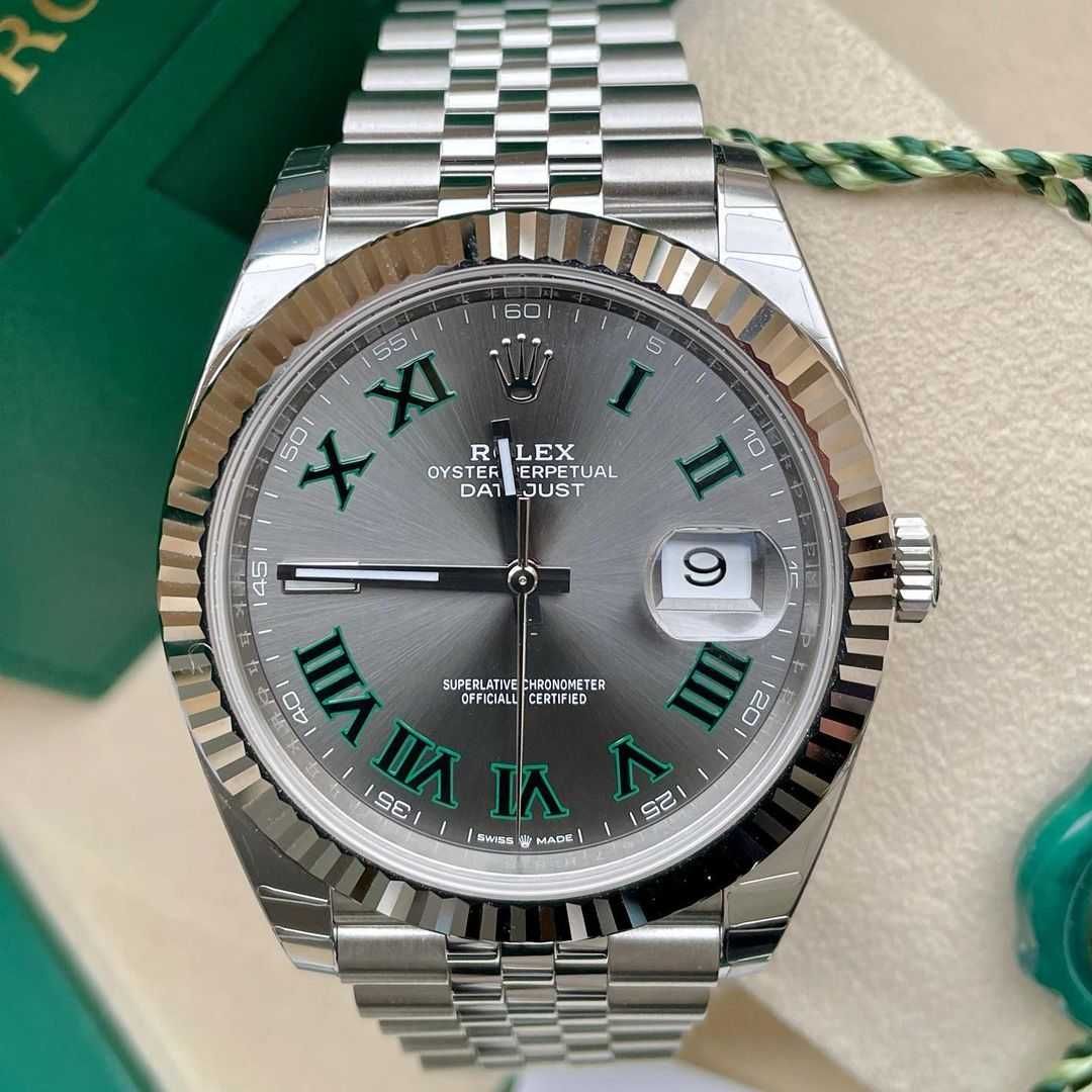 Часовници Rolex Datejust 41mm Wimbledon сребро