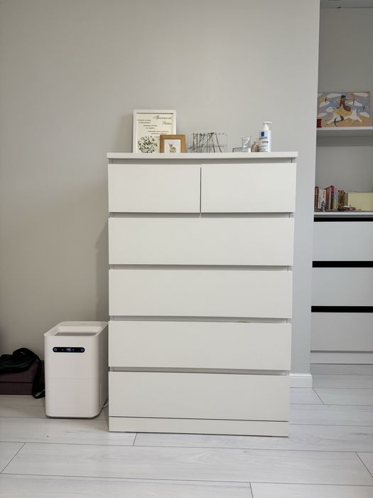 Комод IKEA Мальм, 80x48x123 см, белый