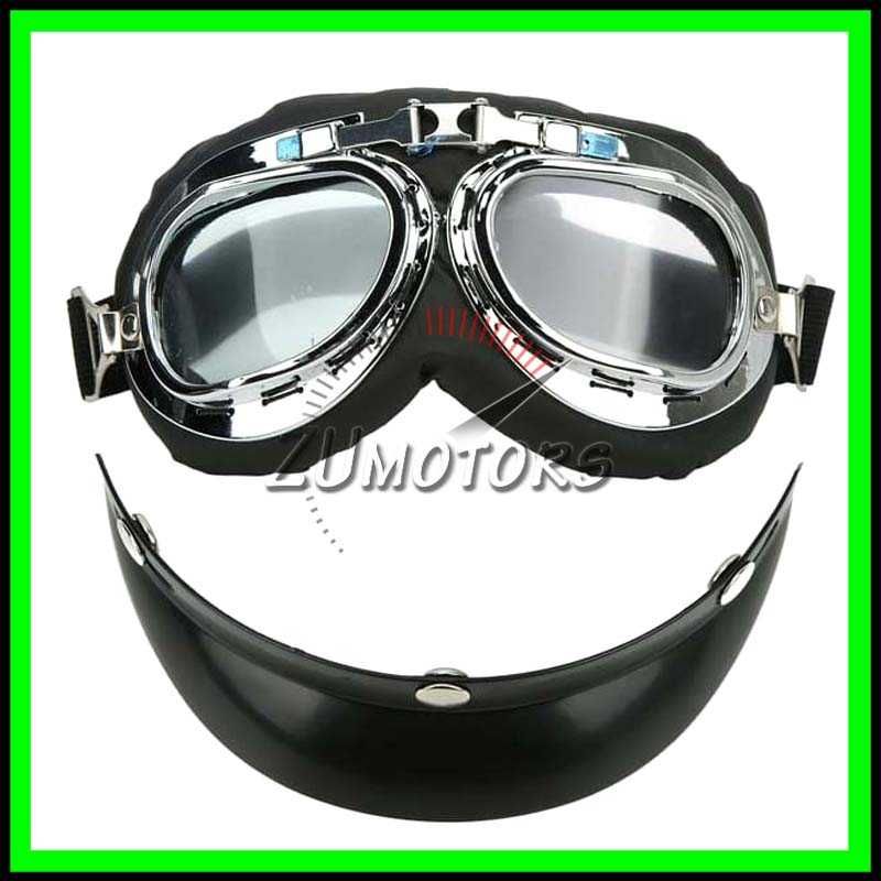 Casca moto Retro scuter Vespa Chopper Piele - Negru
