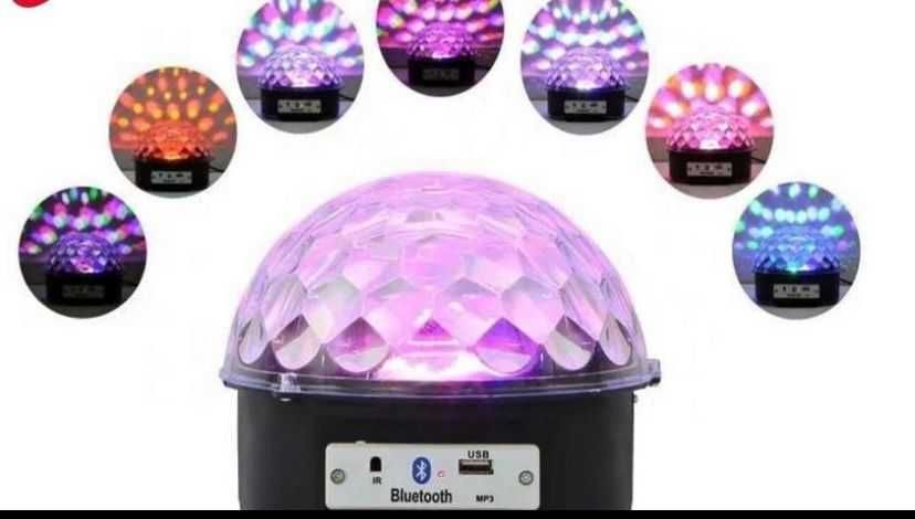 Aparat Glob Disco Led cu telecomanda si Redare Audio MP3 + Stick cadou