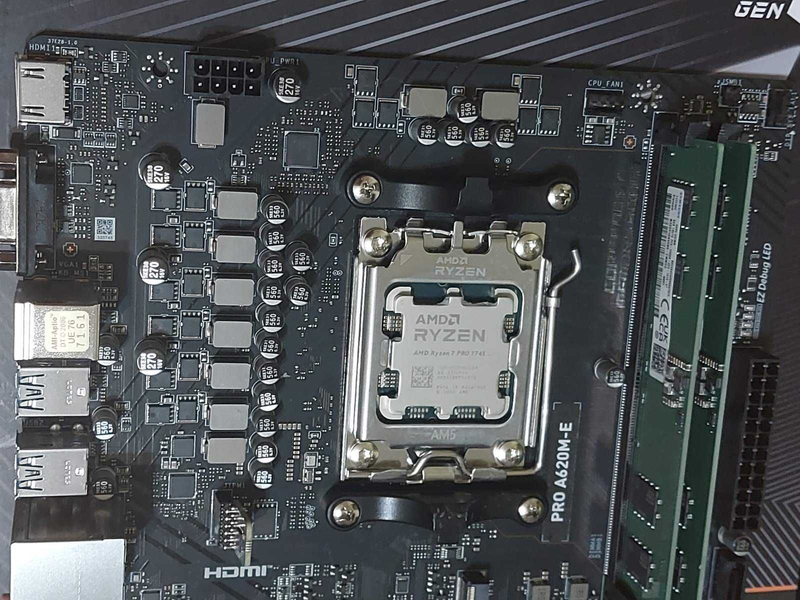Ryzen 7 Pro 7745 + MSI A620M-E + 16GB Samsung 5600MT/s CL42