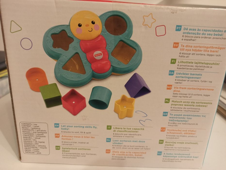 Fisher-Price joc puzzle copii bebelusi cuburi fluture nou la cutie