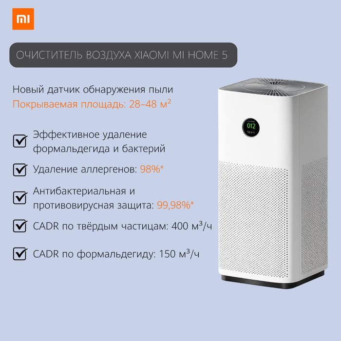 Очиститель воздуха Xiaomi Mijia Air Purifier 5