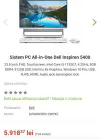 Sistem PcAll-in-One Dell Inspiron 5400
