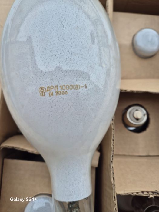 Дуговая ртутная лампа ДРЛ 1000, 9 шт