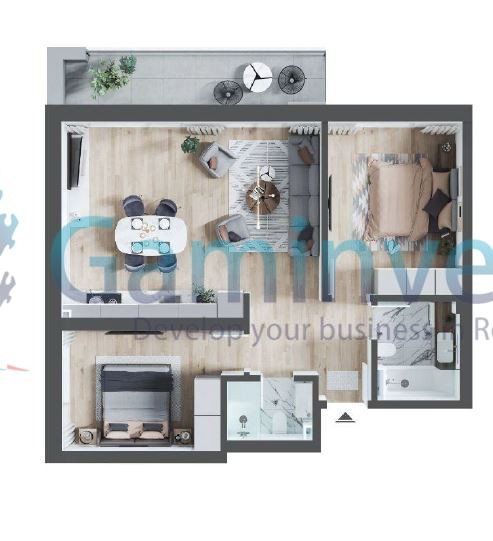 Apartament 3 camere in bloc nou zona Nufarul, Oradea V3310J,Gaminvest