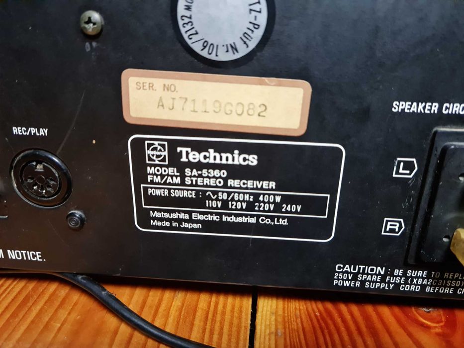 Technics SA-5360 AM/FM vintage Stereo Receiver (1976-77)