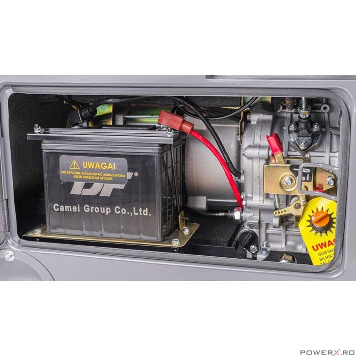 Generator de curent pe motorina 6.5 kw, pornire la cheie, 2 in 1