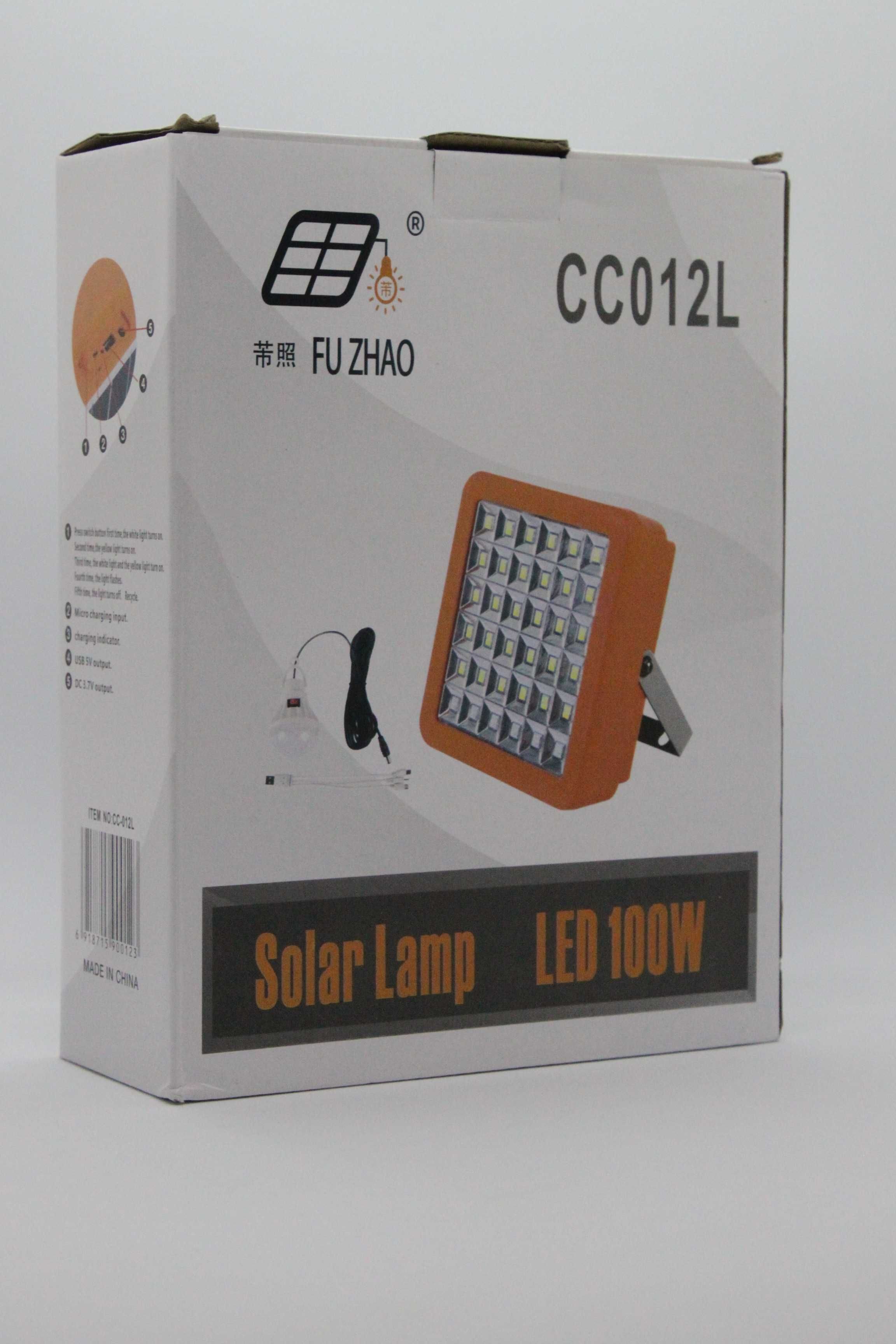 Lampa solara 100W camping autonomie 8h