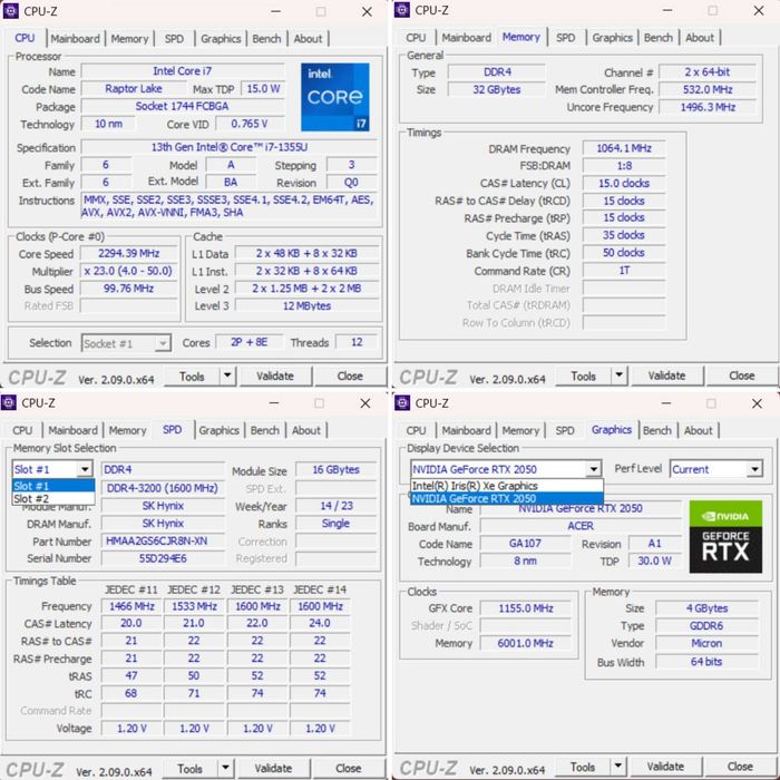 ACER Aspire 5 | Laptop | Gaming | i7 13th | RTX 2050 | Garantie