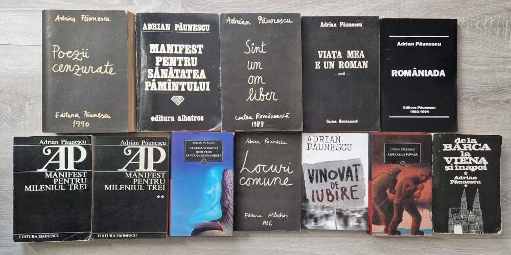 12 CARTI POEZII Adrian Paunescu Poezii cenzurate Manifest Intr-adevar