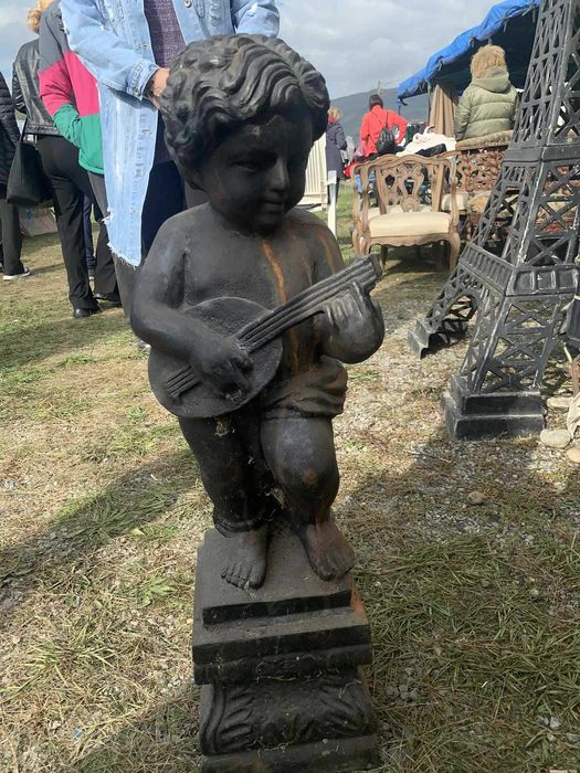 Statuie de gradina ingeras din fonta