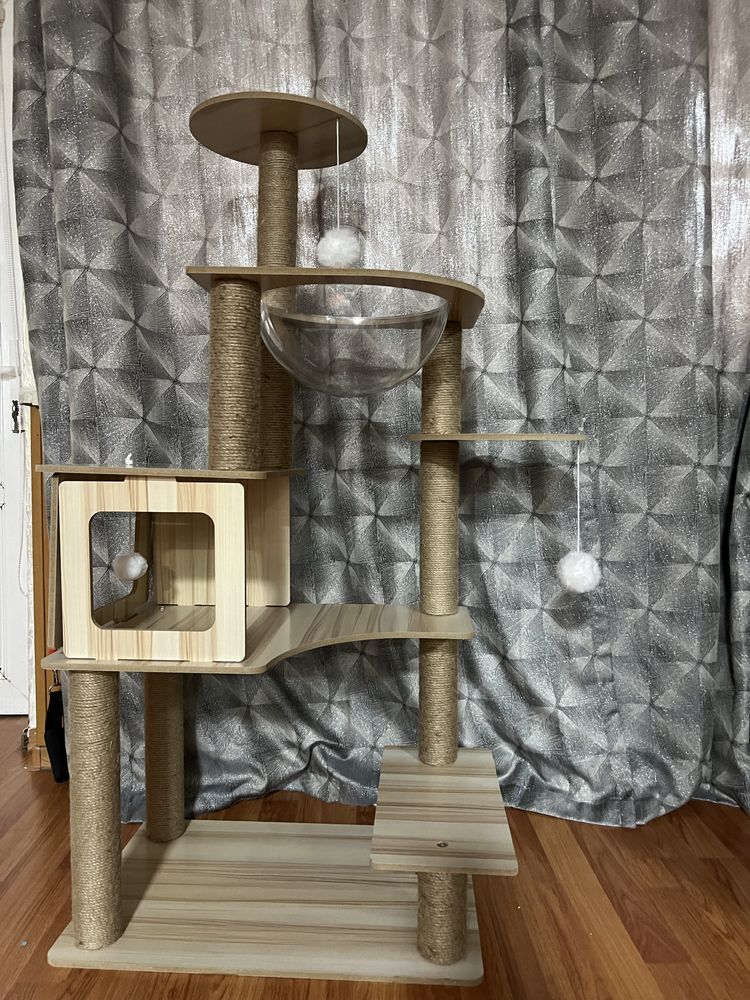 Дом когтеточка  для кошки из дерева