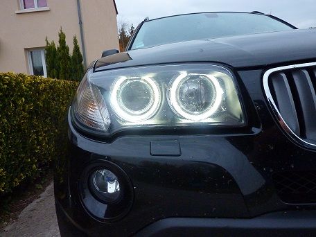 Lupe Morimoto+Kit Led 60W +Angel eyes Led SAMSUNG BMW X1/X3