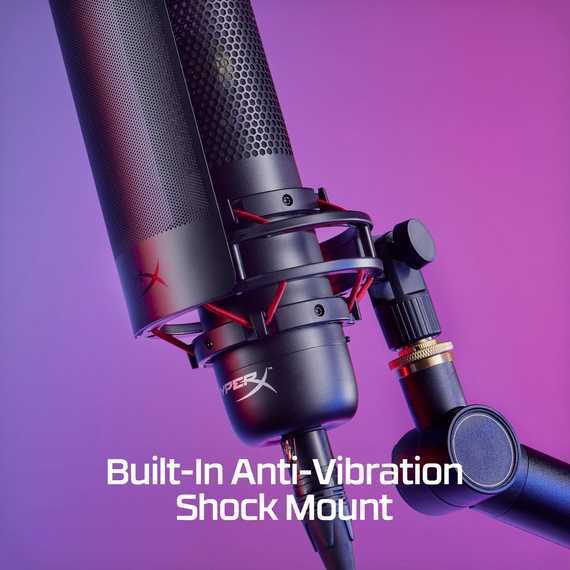 Microfon XLR HyperX ProCast, condensator cardioid cu diafragma mare