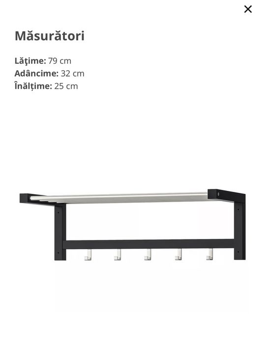 Vând cuier IKEA Tjusig
