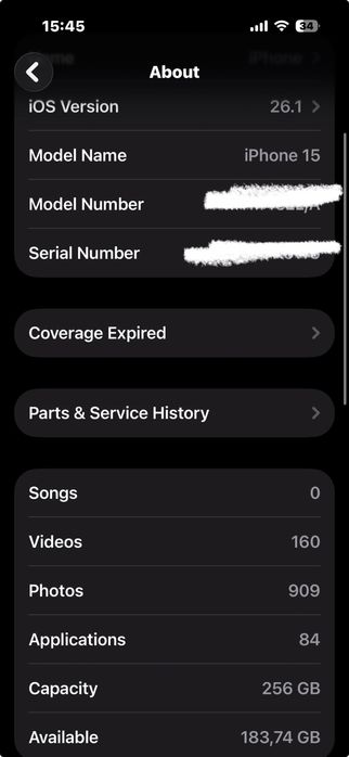 iPhone 15, 256Gb, 100%, eSIM