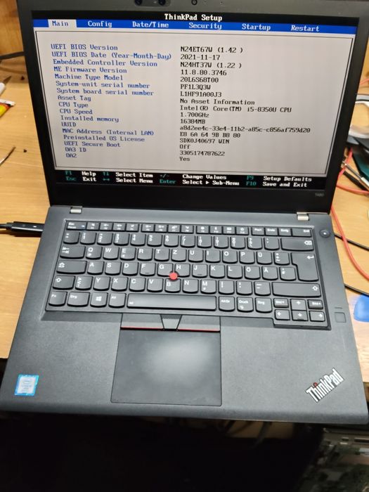 Laptop Lenovo T480 touchscreen i5-8350u,8gb,ssd 128gb display 14
