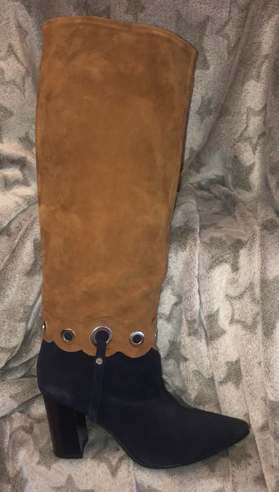 Cizme inalte din piele intoarsa