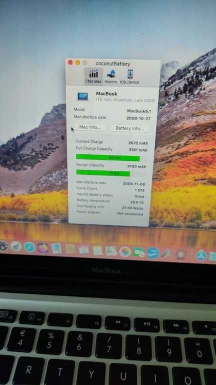Macbook /late 2008/ 6gb;120gb SSD