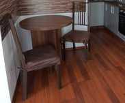 Set 2 scaune plus masa rotunda din  pal