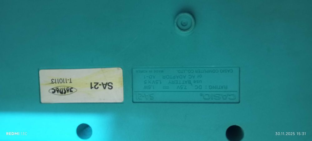 Casio SA-21 клавиатура за обучение
