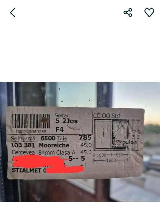 Vând fereastra veka