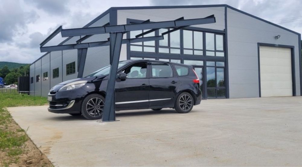 Carport solar/ structura pentru panouri fotovoltaice/ montaj