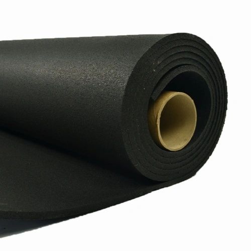 Гумена/Каучукова настилка за фитнес 8 мм | Черна ролка 12 кв.м |