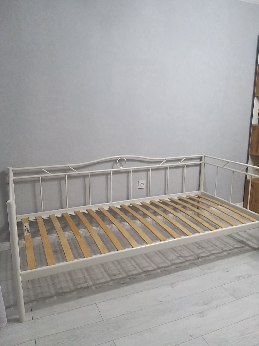 Кровать IKEA РАМСТА, 90x200 см, без подъёмного механизма, белая