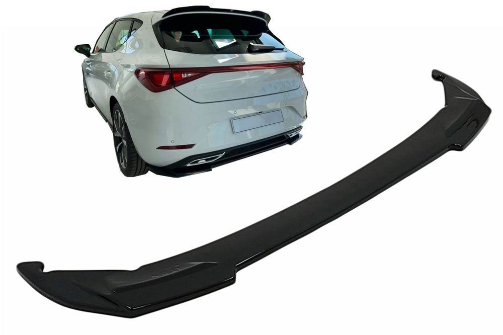 Lip Bara Spate compatibil cu Seat Leon Mk4 FR (2020-up) Negru Lucios
