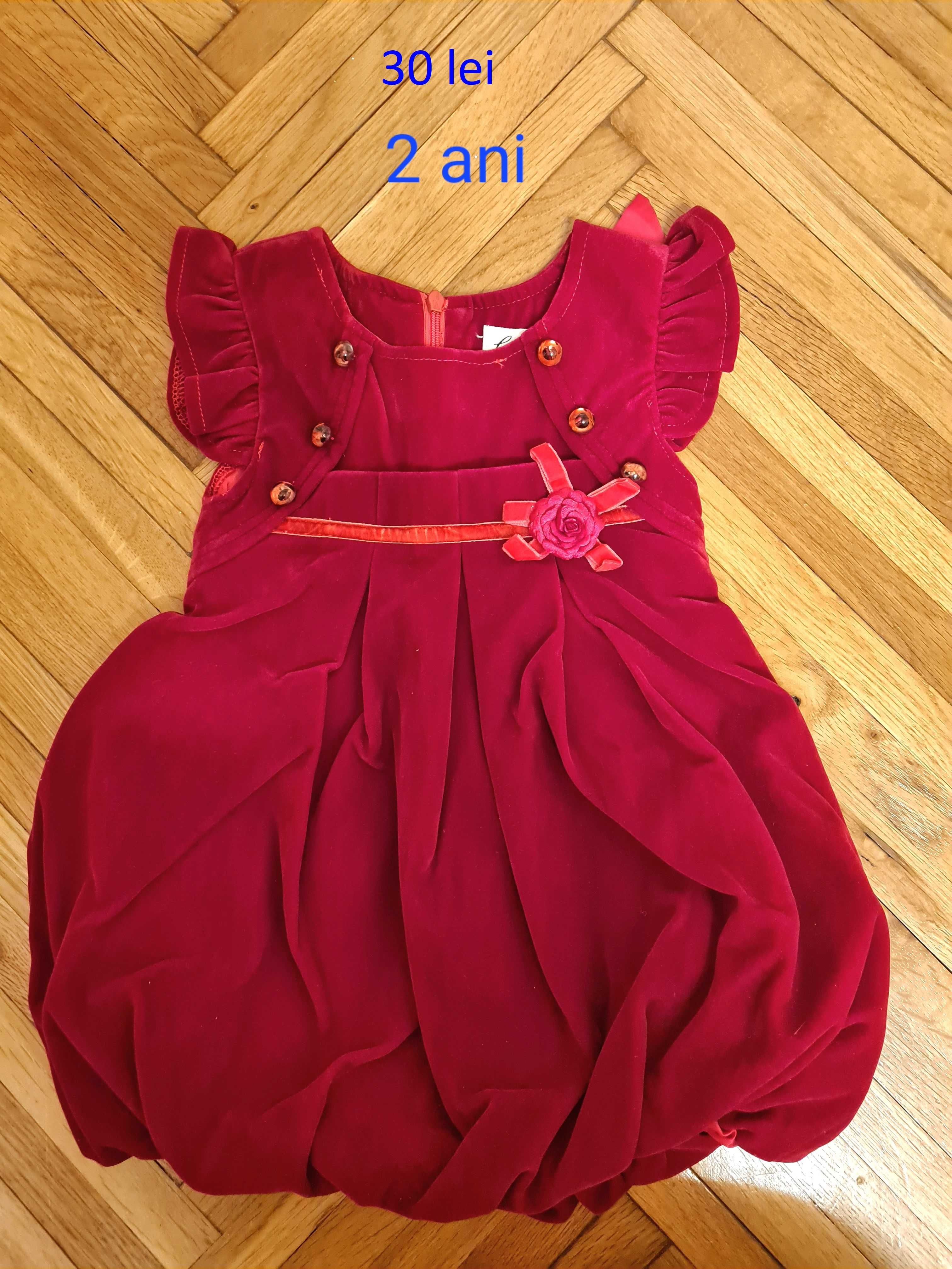 Rochiță  roșie elegantă pentru fetite 2 ani