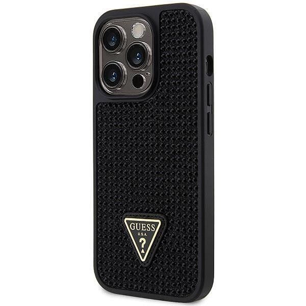 Кейс guess rhinestone triangle за iphone 14 pro 6.1" black