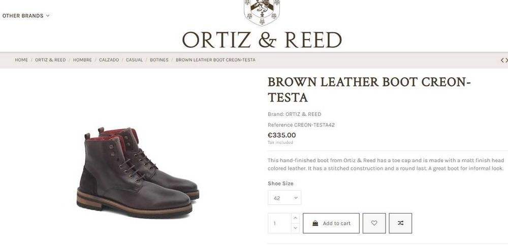 Ghete ankle 45 46 premium de lux Ortiz & Reed piele naturala