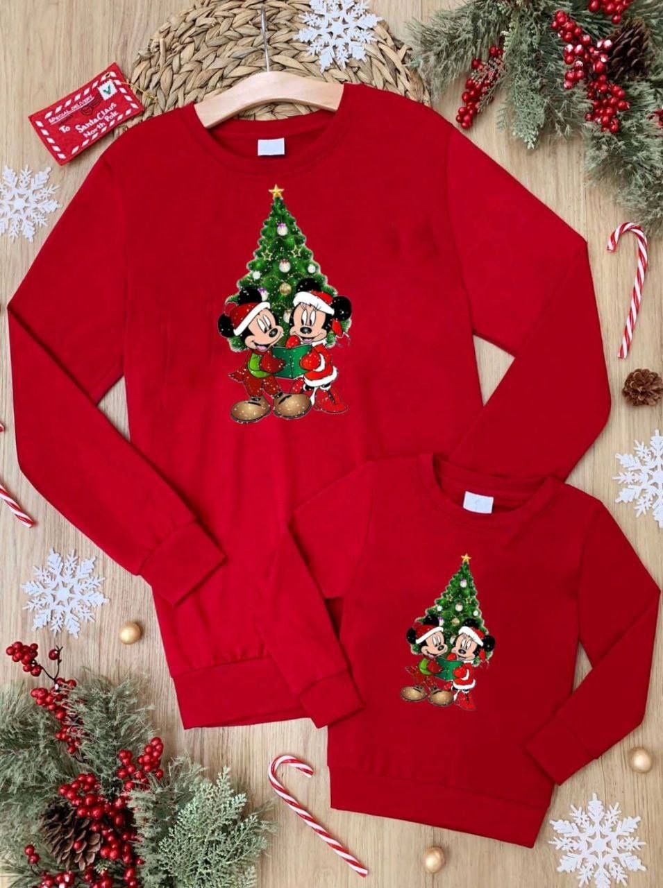 Set bluze mama +copil  cu tematică de Crăciun