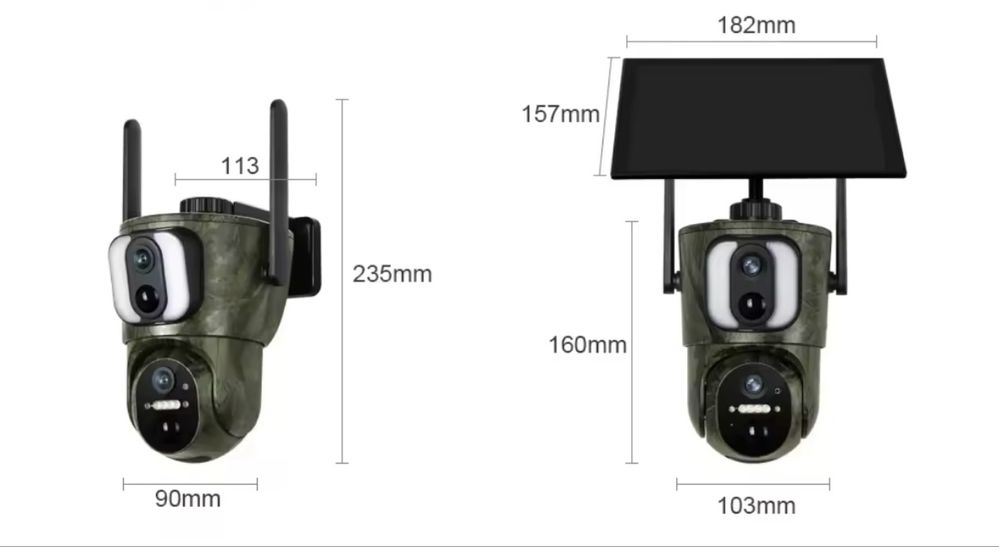 Двойна ловна камера 4G**8mp**Солар