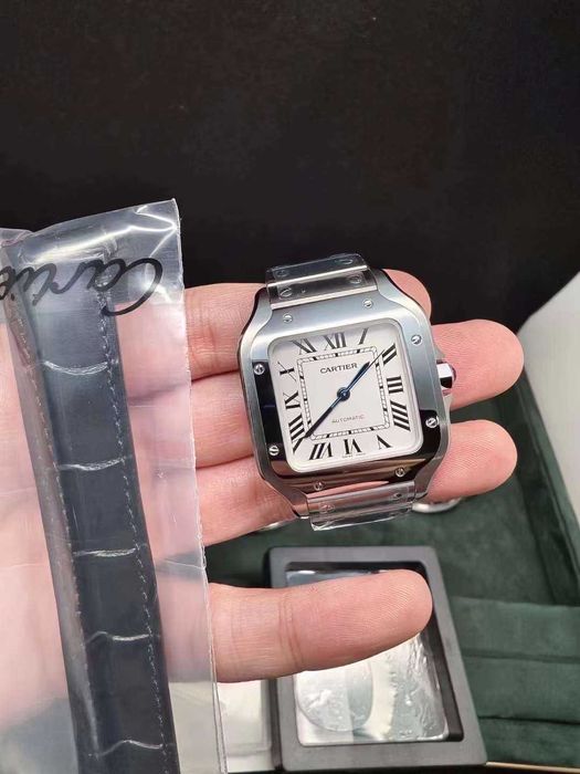 Cartier santos 100 silver