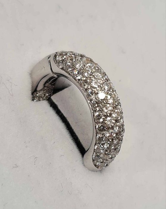 Cercei din aur alb 18k, cu diamante naturale, CAU208