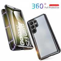 Samsung Galaxy S24 Ultra S24 S24+ / Двоен 360 градуса магнитен кейс
