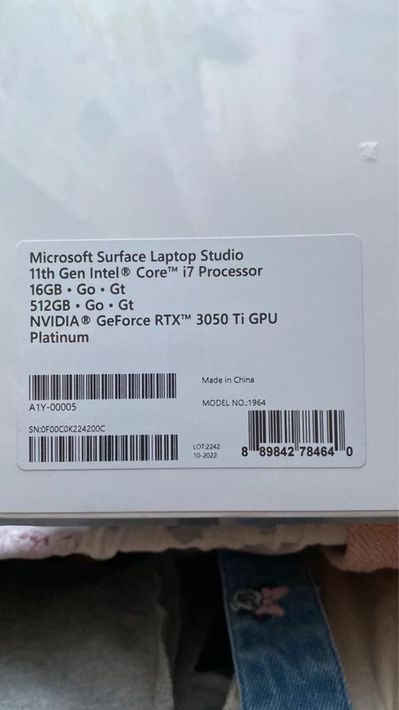 Microsoft surface laptop studio