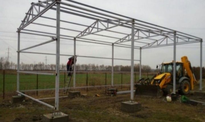 Vand hală metalică structură metalică 10/20/4  fără avans cu montaj